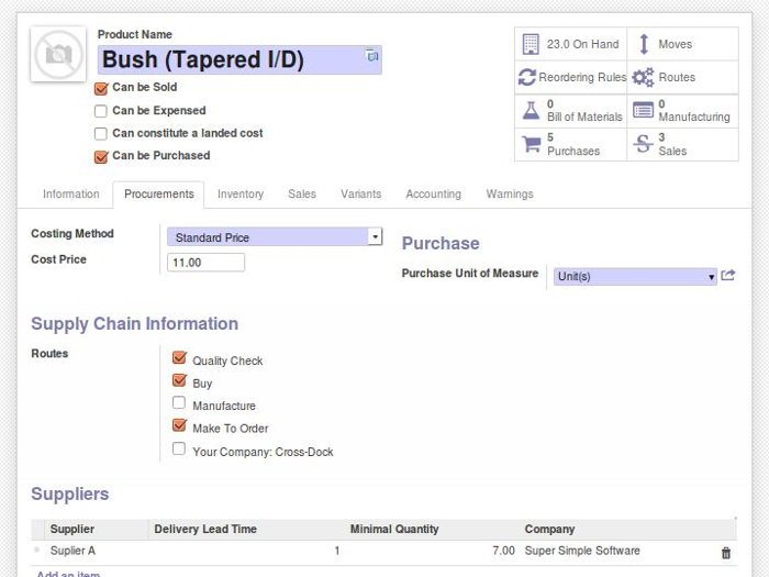 Super Simple Software Business Center Purchase Products. SuperSimpleSoftware BusinessCenter erp for Purchase Products