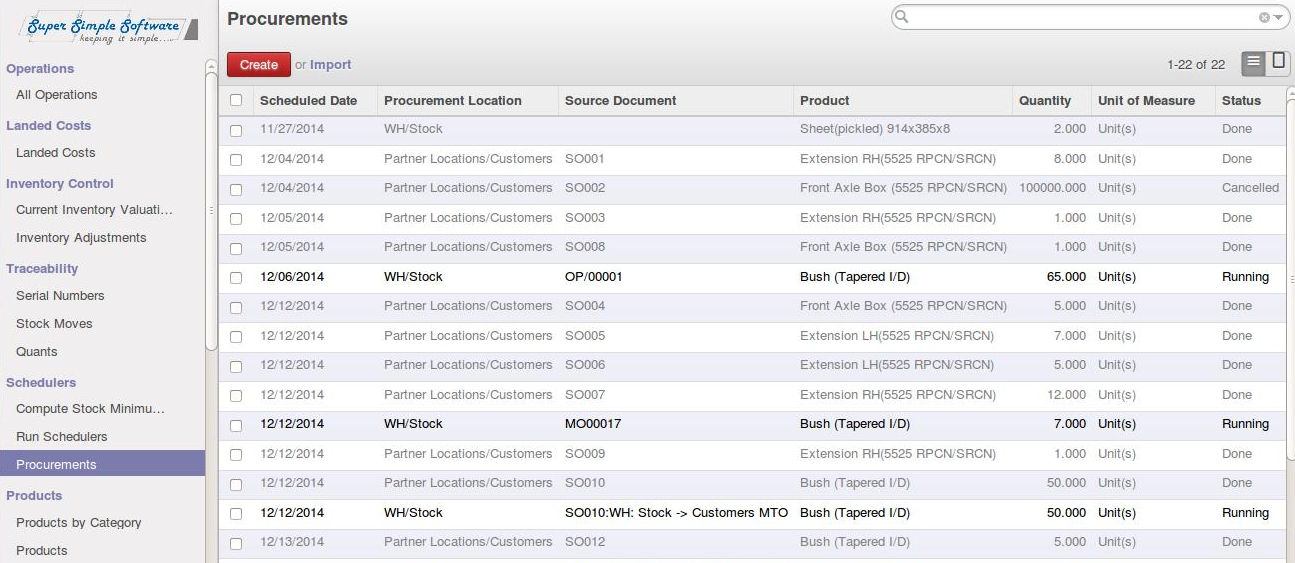 SuperSimpleSoftware BusinessCenter epr for inventory management procurements